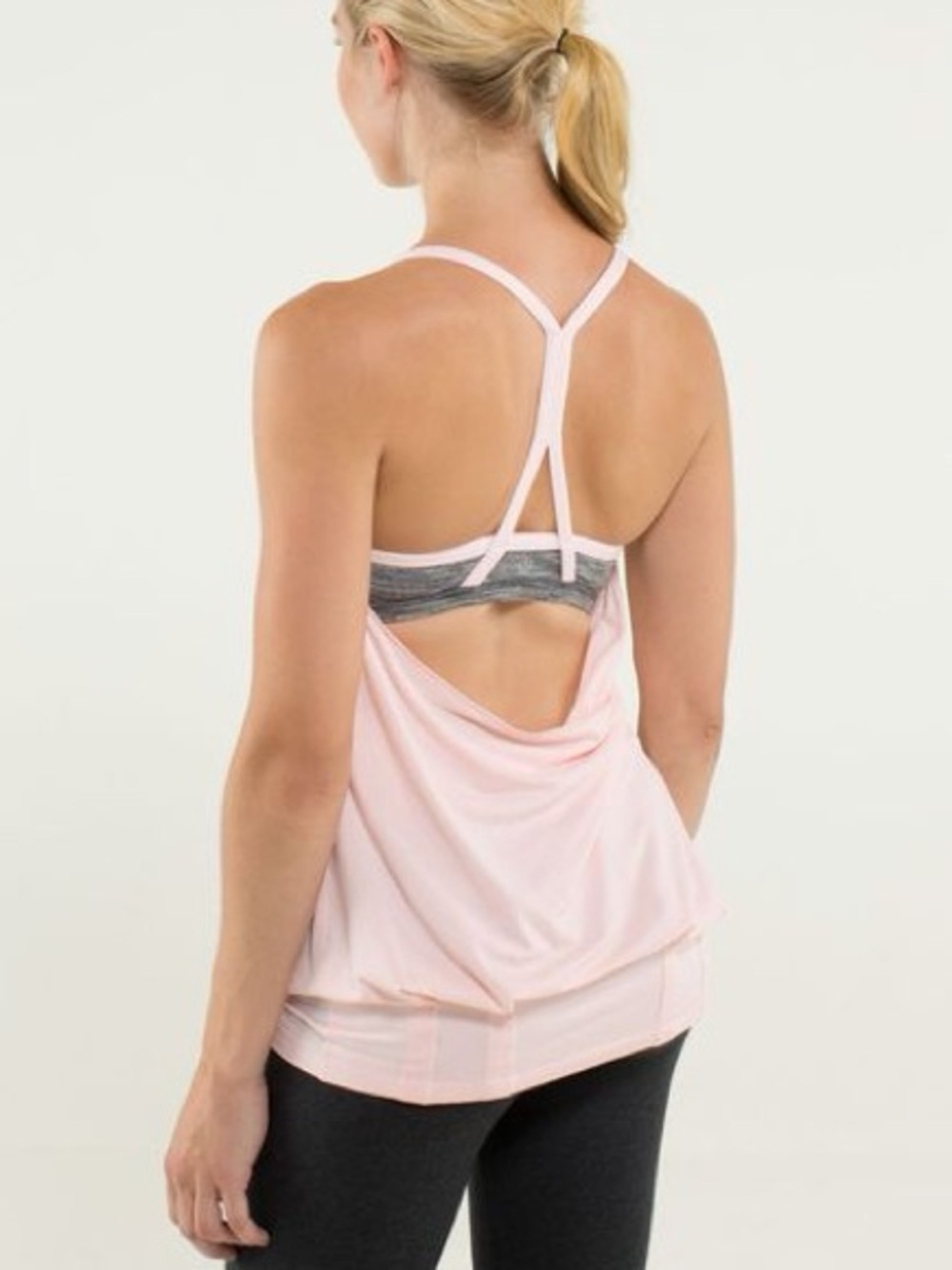 Lululemon C.Y.B. (Cover Your Bum) Tank - Light Pink/Grey